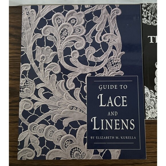 Lot of 2 Identification of Lace Guide, Linens, Care Stitches Soft Cover Books - Picture 2 of 6